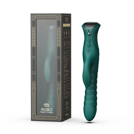 ZALO - Mose 2 - Stotende Rabbit Vibrator – Smaragdgroen