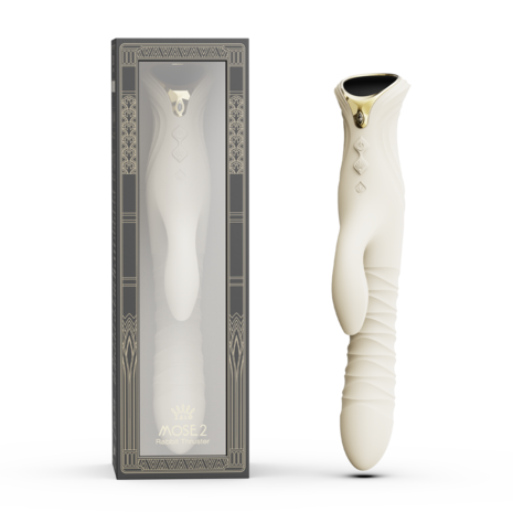 ZALO - Mose 2 - Stotende Rabbit Vibrator – Ivoor Wit