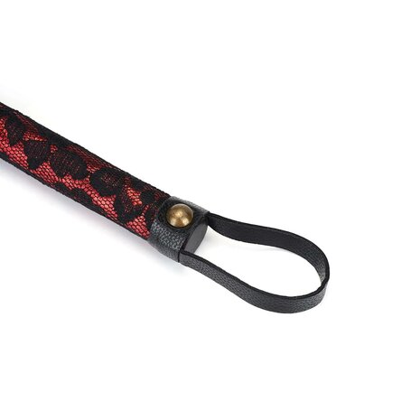 Liebe Seele - Victorian Garden - Kleine Flogger - Vegan Vriendelijk - Rood/Zwart