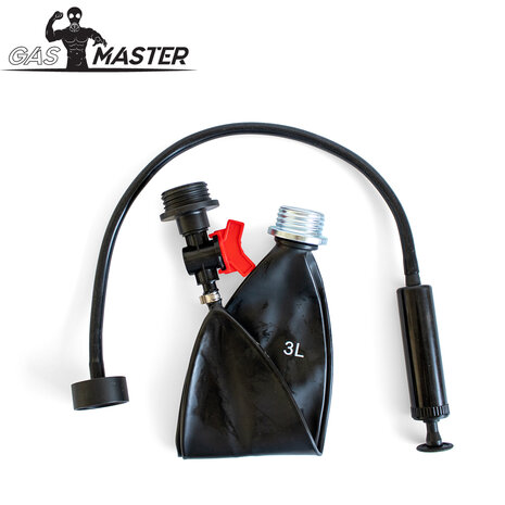 GASMASTER Rebreathing Bag XXL – 3L Rubber met RD40 Schroefdraad
