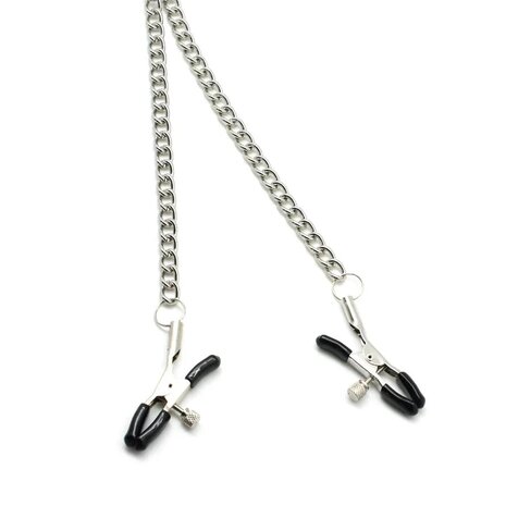 Liebe Seele - Verstelbare Bull Nose Tepelklemmen Met Ketting - Goud
