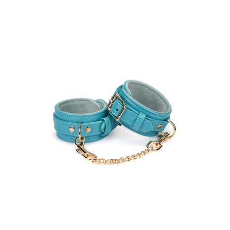 Liebe Seele - Blue Lamb - Lamslederen Boeien - Blauw met Gouden Hardware