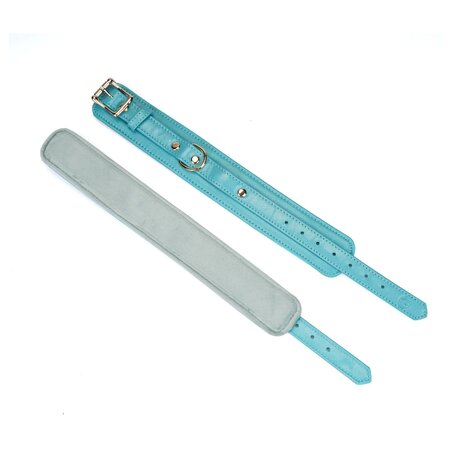 Liebe Seele - Blue Lamb - Lamslederen Boeien - Blauw met Gouden Hardware