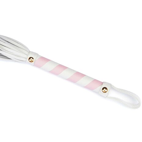 Liebe Seele - Fairy Collection - Kleine Flogger - Zacht Geitenleder - Roze/Wit