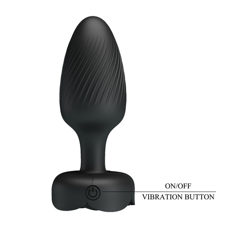 Pretty Love - Varian - Kleurveranderende lichtgevende vibrerende buttplug - Zwart