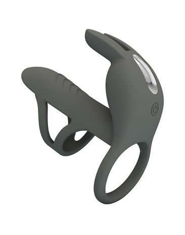 Pretty Love - Matty - Master Vibrerende Cockring - Grijs