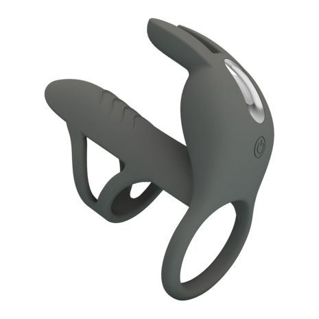 Pretty Love - Matty - Master Vibrerende Cockring - Grijs