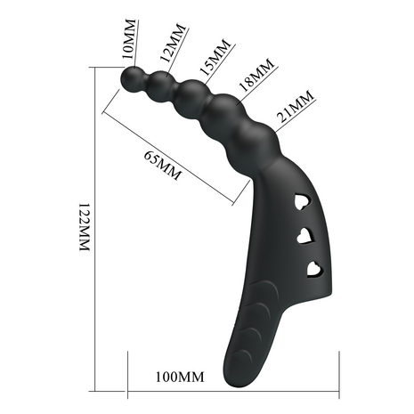 Pretty Love - Jordin - Krachtige Vinger Vibrator - Zwart