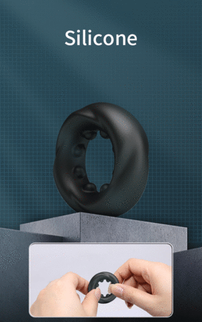 Crazy Bull - Daquez - Super Soft Siliconen ring - Model 4 - Zwart