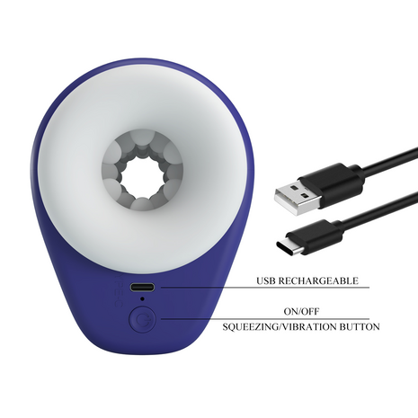 Pretty Love - DJ Lady - Squeezing Perfect Stroker - Blauw/Wit