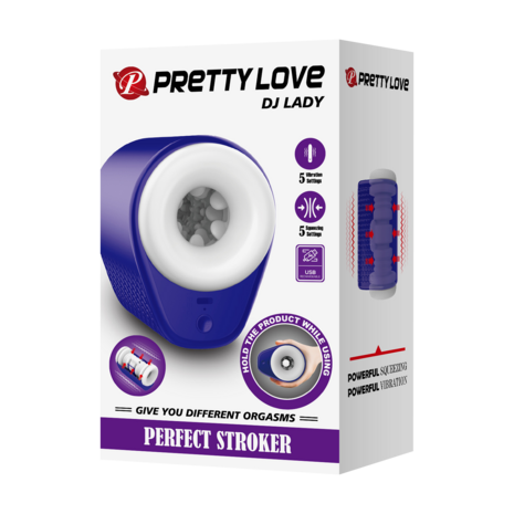 Pretty Love - DJ Lady - Squeezing Perfect Stroker - Blauw/Wit