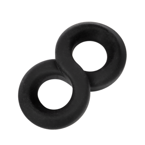 Rimba - Siliconen 8-vormige ring - Zwart