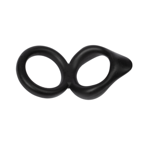 Rimba - Dubbele Siliconen Cockring - Zwart