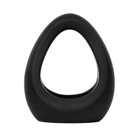 Rimba - Siliconen Driehoekige Cockring - Zwart