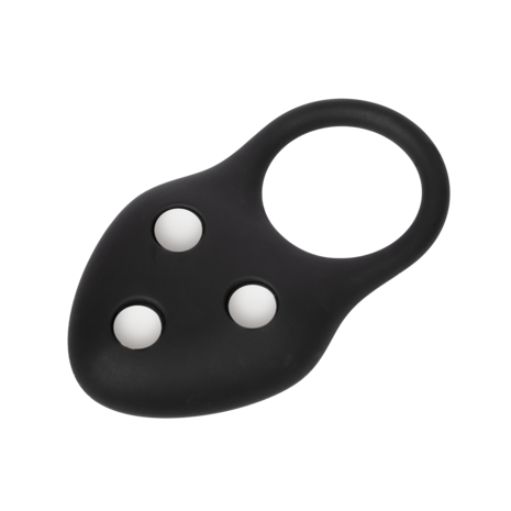 Rimba – Siliconen Ball Stretcher met Drie Metalen Kogeltjes - 110 gr - Zwart