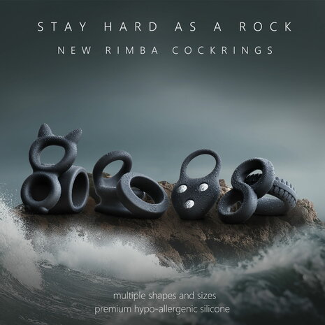 Rimba - Siliconen 3-Ring - Zwart