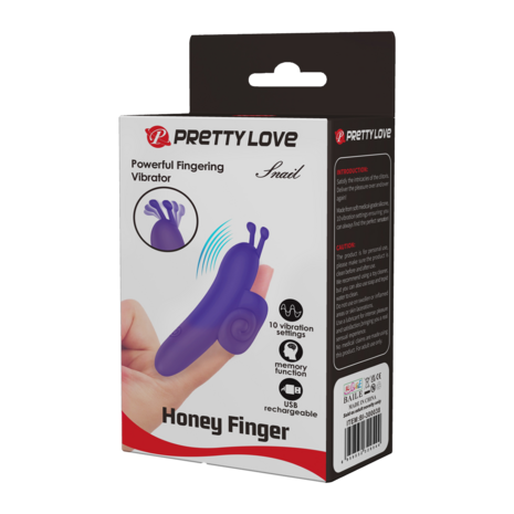Pretty Love - Snail - Krachtige Vinger Vibrator - Paars