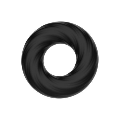 Crazy Bull - Super Soft Siliconen ring - Model 6 - Zwart