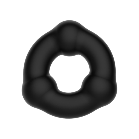 Crazy Bull - Super Soft Siliconen Ring - Model 7 - Zwart