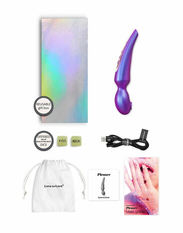 Love to Love - Pleaser - Wand Vibrator met Flapper Functie - Iridescent Night