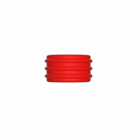 Kiotos - 2 in 1 Siliconen Cockring & Ball Stretcher - Rood/Zwart