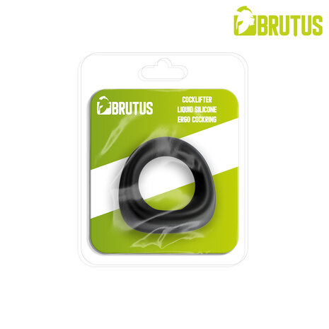 Brutus - Cocklifter - Superzachte Siliconen Cockring - Zwart