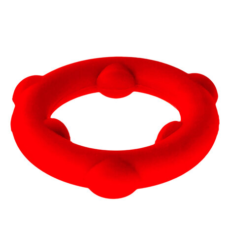 Oxballs - Spinner - Siliconen Cockring - Rood