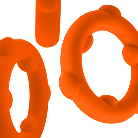 Oxballs - Spinner - Siliconen Cockring - Oranje