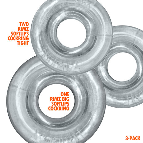 Oxballs - Rimringz - Multisize Pack 3 stuks - Transparant