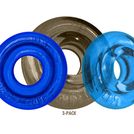 Oxballs - Rimringz - Multisize Pack 3 stuks - Cool Blues - Blauw/Transparant