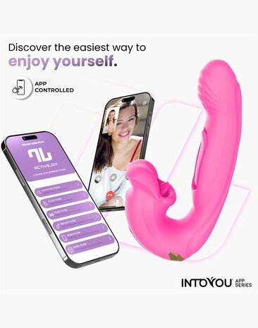 IY - Bimby - Knabbelende en Dubbel Tapping Vibrator - App Control - Roze
