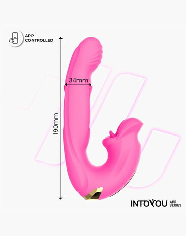 IY - Bimby - Knabbelende en Dubbel Tapping Vibrator - App Control - Roze