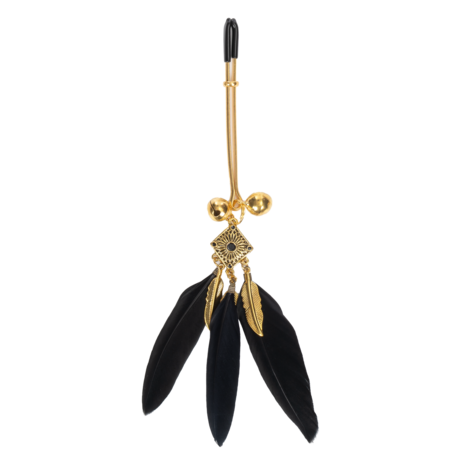 Rimba - Tepelklemmen met Veren - Zwart/Goud