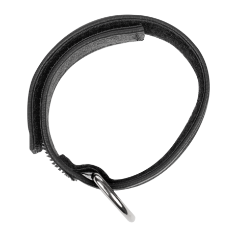 Rimba - Leren Cockstrap met Klittenband - Zwart