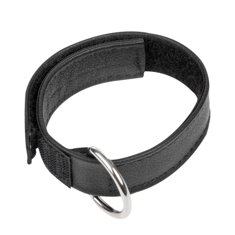 Rimba - Leren Cockstrap met Klittenband - Zwart