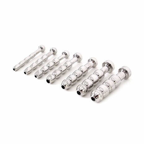 Kiotos - Penis Plug Set  - Urethral Trainer Kit - 7 Holle Penisplugs  - RVS