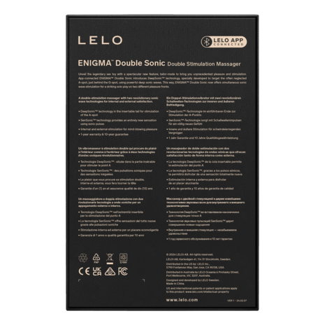 Lelo - Enigma Double Sonic - Drievoudige stimulatie - App Control - Paars