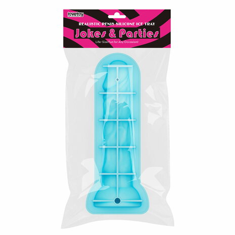 LoveToy - Siliconen IJsblokjesvorm - Realistische Penis - Blauw