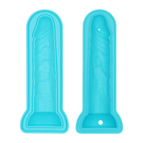 LoveToy - Siliconen IJsblokjesvorm - Realistische Penis - Blauw