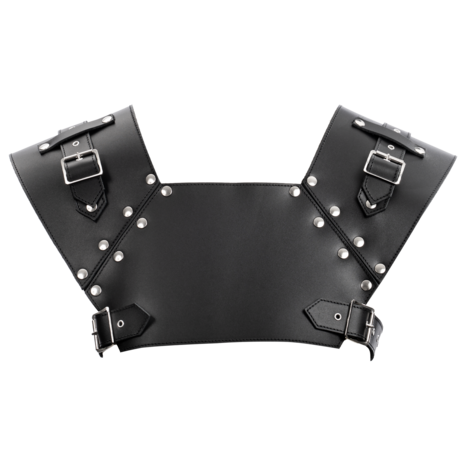 Rimba - Lederen Gladiator Borstharnas - Zwart