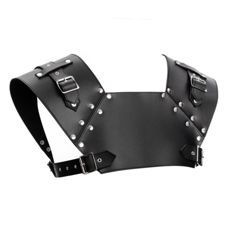 Rimba - Lederen Gladiator Borstharnas - Zwart