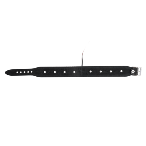 Rimba - Lederen Bipolaire Shock Halsband - Zwart - Maat L/XL