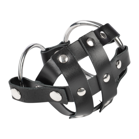 Rimba - Lederen Balzak Kooi met Scherpe Spijkertjes - Zwart - Maat S/M