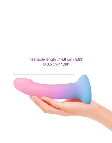 Love to Love - Utopia - Dildolls - Gladde Dildo - Roze/Violet/Blauw - Maat M
