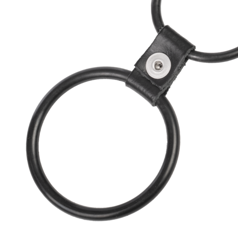 Rimba - Triple Cockring Rubber - Zwart