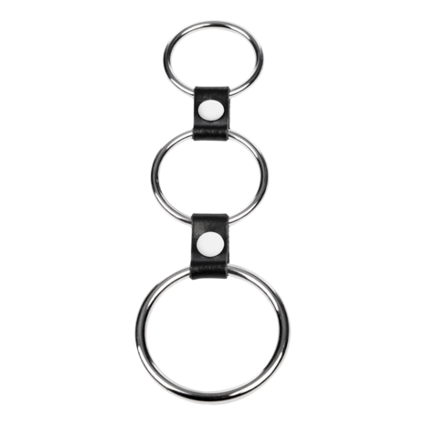 Rimba - Triple Cockring Metaal - Zwart