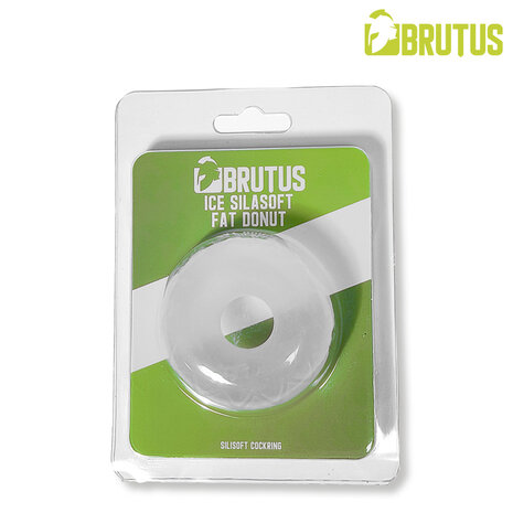 BRUTUS ICE - Silasoft Fat Donut Cockring - Transparant