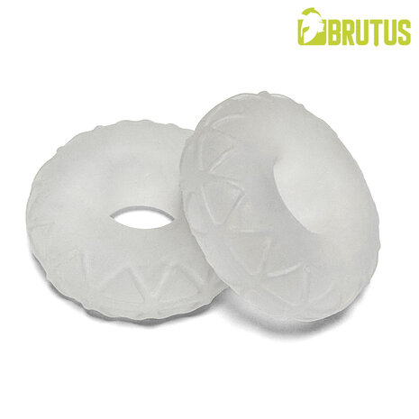 BRUTUS ICE - Silasoft Fat Donut Cockring - Transparant