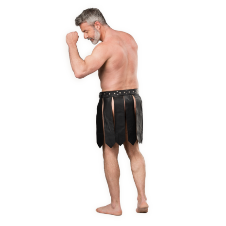 Rimba - Lederen Gladiator Herenrok - Zwart