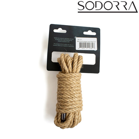 SODORRA - Hemp Shibari Bondagetouw - Naturel - 5 meter